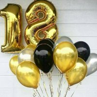 Композиция из шаров "Золотые 18"